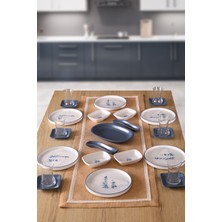 Keramika Blue Magic 6 Kişilik 25 Parça Kahvaltı Takımı