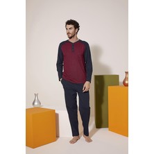 Kly 9201 Erkek Midi Yaka Pijama Takım