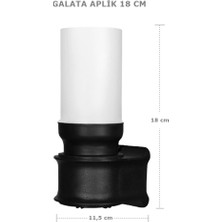 Sekatech Galata Aplik Duvar Yol Bahçe Aydınlatma Lambası Zita