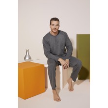 Kly 9201 Erkek Midi Yaka Pijama Takım