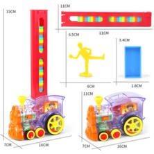 Xinh Çocuk Domino Tren Seti Yapı Taşı Oyunu Otomatik Olarak Lays Domino Blokları Interaktif Dıy Çocuk Oyuncakları (Yurt Dışından)