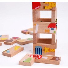 Xinh Ahşap Hayvan Eşleştirme Oyunu Montessori Eğitim Jielong Domino Kayın Jigsaw Yapı Taşları Çocuk Aydınlanma Oyuncak Hediyeler | Domino (Yurt Dışından)