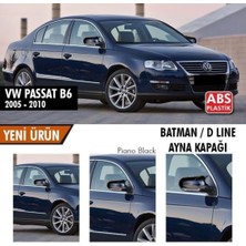 Sts Oto Aksesuar Vw Passat B6 2005-2010 Uyumlu Batman Yarasa Ayna Kapağı Piano Black Abs Plastik