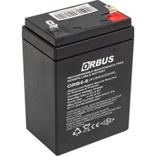 Akü 4 Volt 8 Amper Orbus Orb4-8  (68 x 45 x 95 Mm)