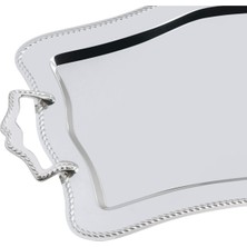 Nehir Tepsi Zincir Sade Çelik Tepsi Çay Tepsisi