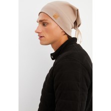 Butikgiz Sütlü Kahve Erkek Pamuklu Kaşkorse, Terletmez, Ultra Hafif ve Yumuşak Ipli Şapka Bere