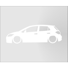 Oto Sticker Toyota Auris Basık Kelebek Araba Silüet Stickeri 2 Adet
