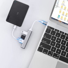 Aogo 4 Port Type C Hub Ultra Slim USB Hub 4lü Type USB C  Çoklayıcı Alimunyum Kasa Ultra Ince USB 3.0 Hub