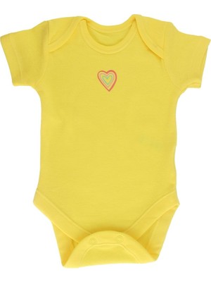 George Kız Bebek %100 Pamuk Kalp ve Gökkuşağı Desenli Çok Renkli 7'li Bodysuit / Zıbın