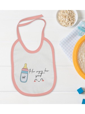 Bk Kids Pembe Bebek Mama Önlüğü - Model 103
