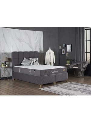 Tutku Yatak Silver Dinamik Yay Sistemli Yatak+Baza+Başlık Seti