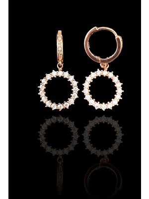 Doğan Silver 925 Ayar Gümüş Tam Tur Halka Sallantılı Küpe 21478