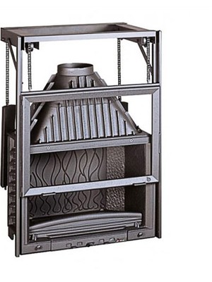 Invicta 800 Grande Vision Asansörlü Şömine Haznesi , Döküm Hazne , 80 'lik Ithal Fransız 6886-44