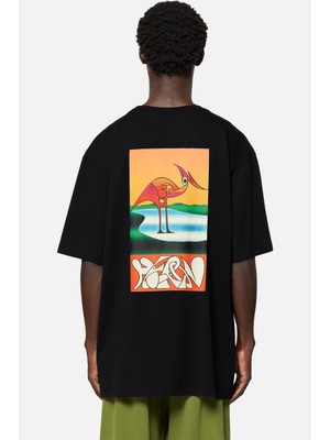 Lobbe Oversızed Tee Os Heron Abstract 001