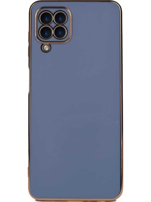 Case World Samsung Galaxy A22 4g ile Uyumlu Kapak Kamera Korumalı Lazer Kesim Lüx Silikon ile Uyumlu Kılıf - Petrol Mavisi
