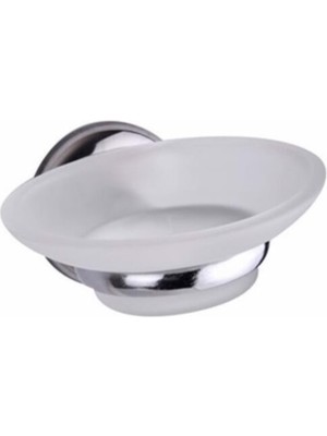 Elmina Armatür Vidalı Buzlu Cam Görünümlü Kırılmaz ve Paslanmaz Sabunluk Vidalı Banyo Sabunluğu elmina Armatur