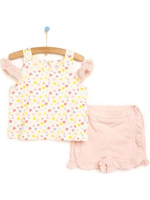 Hellobaby Basic Keylines Kız Bebek Bluz-Şort Takım