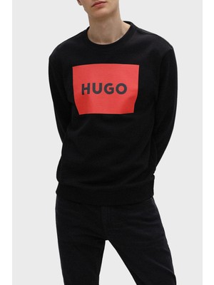 Hugo Logo Baskılı Regular Fit Bisiklet Yaka % 100 Pamuk Sweat Erkek Sweat 50467944 001