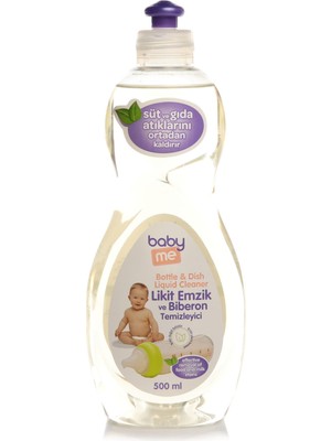 Baby Me Likit Emzik Biberon Temizleyici 500 ml Doğal İçeriklerle Güvenli Temizlik