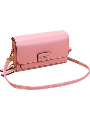 Xinh 18 cm Trend Marka Pu Deri Tasarımcı Omuz Crossbody Çanta Kadınlar Için Yeni Katı Kadın Messenger Küçük Çanta Lady Cüzdan Çanta | Üst Kolu Çanta (Pembe) (Yurt Dışından)