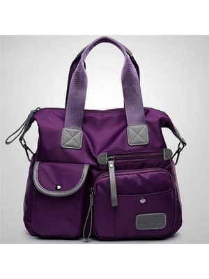 Xinh Oxford Kumaş Eksen Vatsensnylon Messenger Çanta Kadın Büyük Kapasiteli Crossbody (Mor) (Yurt Dışından)