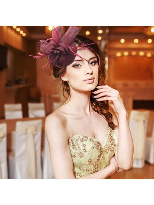 Surjion Fascinator Çay Partisi Gelin Kadın Şapka 2 Adet (Yurt Dışından)