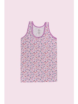 Ceylanoğlu 6'lı Kız Çocuk Emprime Geniş Askılı Atlet 348