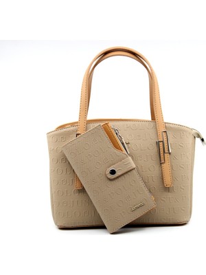 Just Polo Kadın 5 Bölmeli El Omuz Çantası ve Cüzdan Kombini 4030-1001