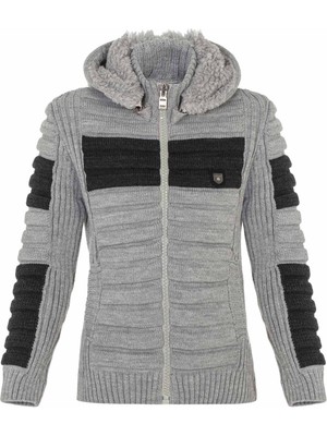 Cipo & Baxx BP114 Gri Erkek Çocuk Hırka Geniş Paça ve Kargo Kesim ile Günlük Şıklık