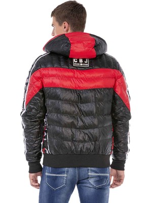 Cipo & Baxx CJ269 Dolgulu Siyah Şişme Mont