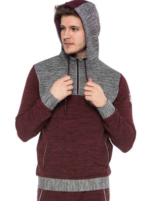 Cipo & Baxx CL372 Kapşonlu Fermuarlı Çizgili Ince Spor Sweatshirt