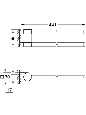 Grohe Selection Havlu Tutacağı, Dönebilir - 41063A00