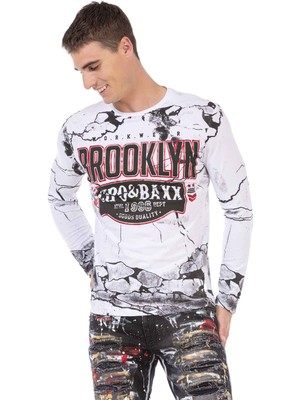 Cipo & Baxx CL487 Beyaz Brooklyn Sweatshirt