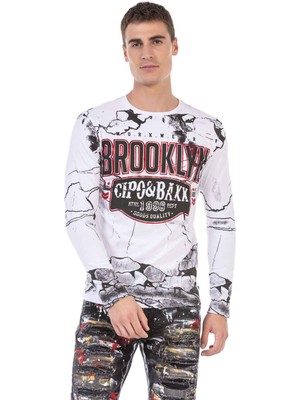 Cipo & Baxx CL487 Beyaz Brooklyn Sweatshirt