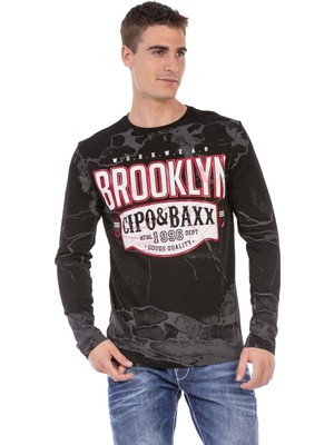 Cipo & Baxx CL487 Siyah Brooklyn Sweatshirt