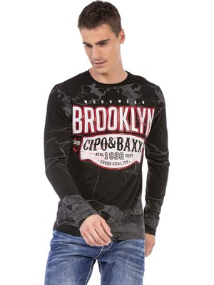 Cipo & Baxx CL487 Siyah Brooklyn Sweatshirt