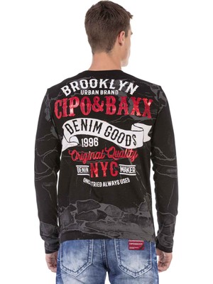 Cipo & Baxx CL487 Siyah Brooklyn Sweatshirt