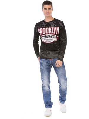 Cipo & Baxx CL487 Siyah Brooklyn Sweatshirt