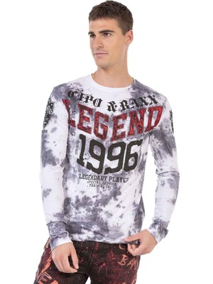 Cipo & Baxx CL486 Beyaz Sweatshirt