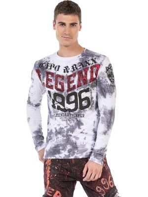 Cipo & Baxx CL486 Beyaz Sweatshirt