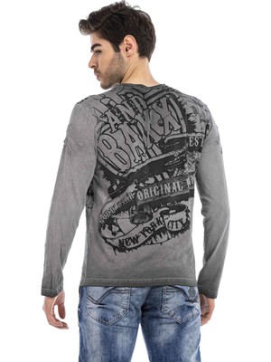 Cipo & Baxx CL491 Baskılı Sweatshirt