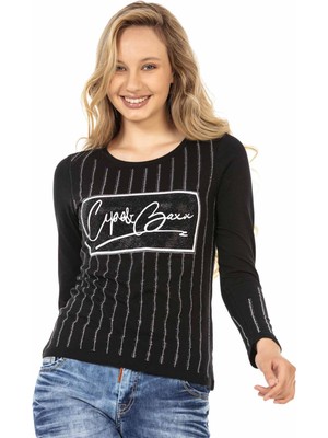 Cipo & Baxx WL289 Çizgi Taşlı Basic Sweat
