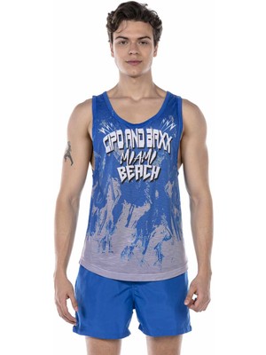 Cipo & Baxx CUK245 Mavi Deniz Şortu Atlet Takım