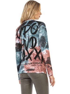 Cipo & Baxx WL283 Taşlı Kurukafa Karışık Renk Sweatshirt