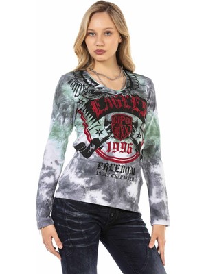 Cipo & Baxx WL291 Haki Desenli Sweatshirt