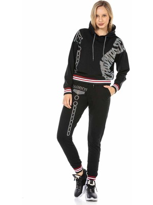 Cipo & Baxx WLR139 Taşlı Fashion Bayan Eşofman Takım