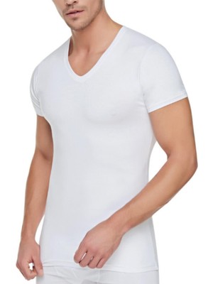 Tutku 107 V Yaka Kısa Kol Fanila Erkek Atlet