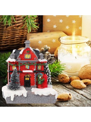 Bawei Minyatür Noel Dollhouse Animasyonlu Köy Seti Ev Dekorasyonu Yeşil Elbise ile Festivali Için (Yurt Dışından)