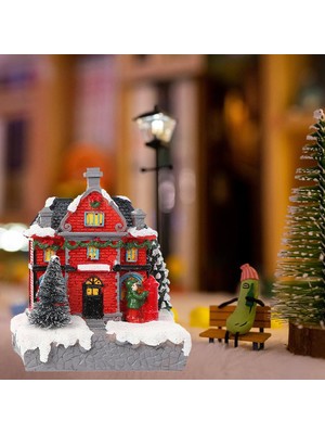 Bawei Minyatür Noel Dollhouse Animasyonlu Köy Seti Ev Dekorasyonu Yeşil Elbise ile Festivali Için (Yurt Dışından)