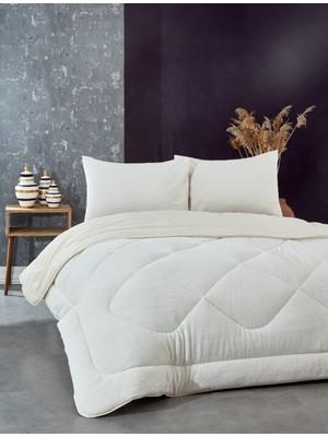 Komfort Home Tek Kişilik Welsoft Yorgan Çift Taraflı / Krem 155X215 cm